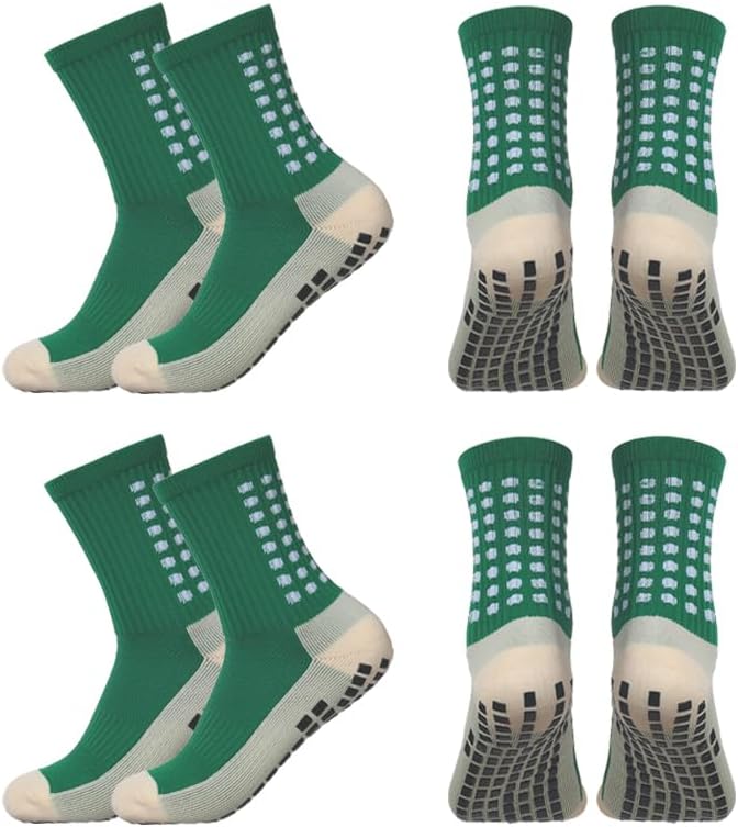 BUKEORE Store 4/6 Pairs Grip Soccer Socks Anti Slip Non Slip Men's Athletic Socks for Football Basketball Sports - Image 1